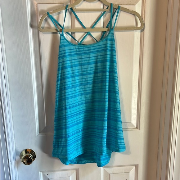 Danskin Now Blue Backless Relaxed Tank Top - Picture 1 of 3